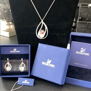 Swarovski necklace and earrings never worn